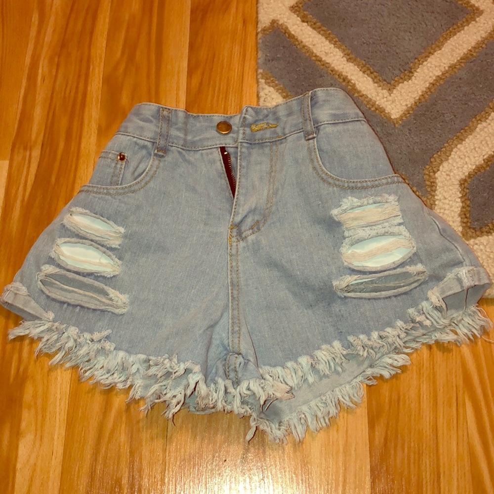 Ripped Jean Shorts